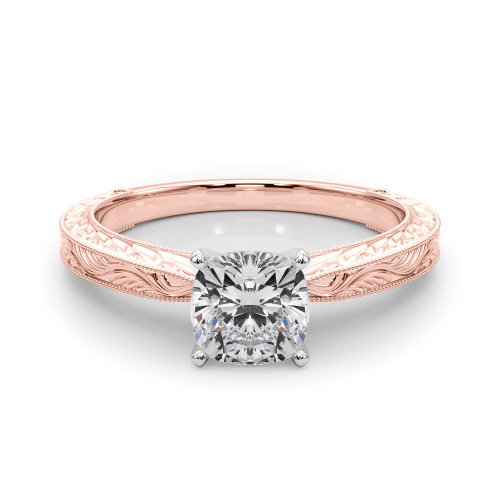 Victoria Cushion Diamond Solitaire Engagement Ring-VIRABYANI